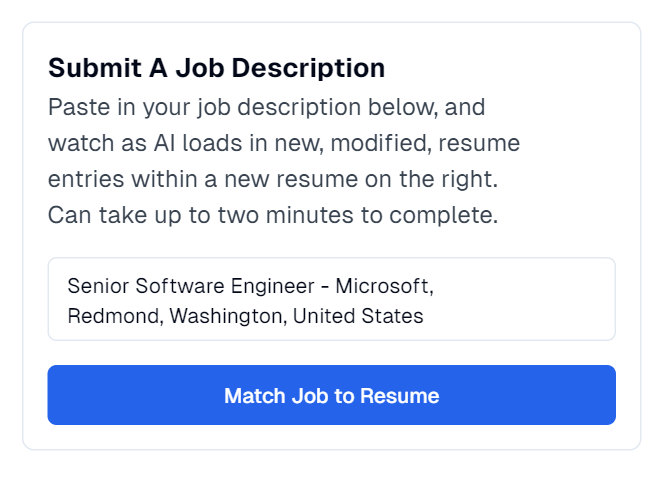 match resume to job description ai